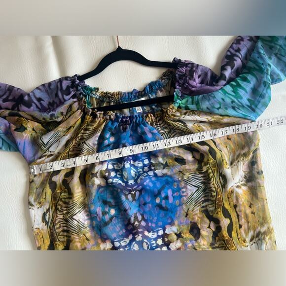 Elan Beach Top Cover Up Sheer Bell Sleeve One Size Boho Beach Vacations - Picture 6 of 7